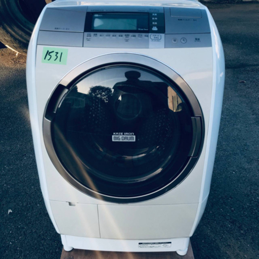 ①‼️ドラム式入荷‼️10.0kg‼️ ✨乾燥機能付き✨1531番 HITACHI✨日立電気洗濯乾燥機✨BD-V9700R‼️