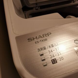 シャープ 電気洗濯乾燥機 ES-TX5B 5.5kg