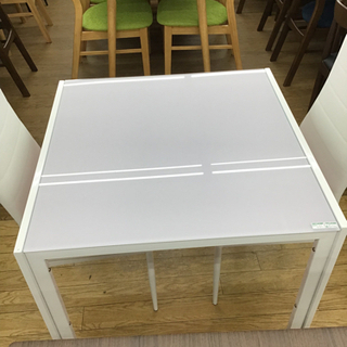 KJ-38【ご来店頂ける方限定】ガラスダイニング3点セット