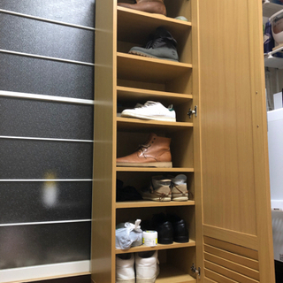 【ネット決済】全身鏡付きの靴収納箱
