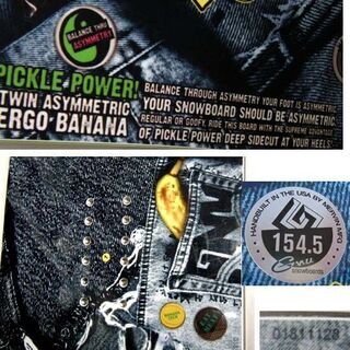 154.5cm スノーボード グヌー ライダースチョイス 板のみ 2011/2012 ブルーデニム ツインチップ GNU CHOICE スノボ ジーンズ柄 ☆ PayPay(ペイペイ)決済可能 ☆ 札幌市 豊平区 平岸