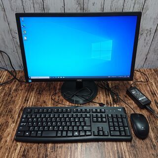 中古良品】すぐに使えるPCセット Windows10 SSD搭載 PC本体 モニター 20.7インチ キーボード マウス 配線 ② -  デスクトップパソコン