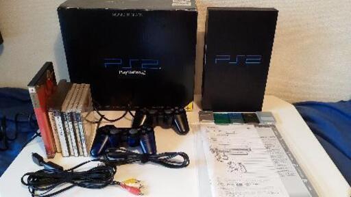 プレイステーション2　セット！本体・コントローラー2台・ソフト7本・メモリーカード5枚付き【お届け可能】
