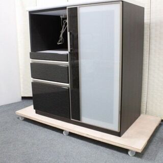 ニトリ レンジボード ポスティア 幅90 ハイグロス ブラック ハイ 