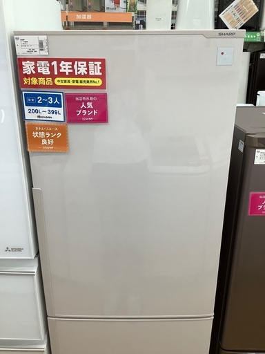 安心の1年保証付き！2015年製SHARP(シャープ)の2ドア冷蔵庫！!