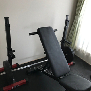 ベンチプレスセット（バー、ウェイト付き）