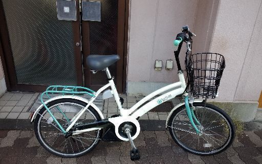 (本体のみ)e-bike 20吋 電動アシスト自転車 アルミ/ホワイトｘグリーン