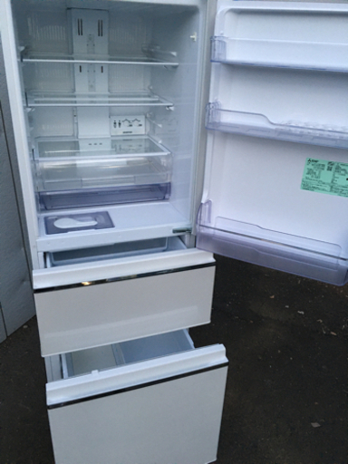 美品■三菱 2018年製 3ドア冷凍冷蔵庫 330L MR-CX33C-W■自動製氷付 MITSUBISHI 3ドア冷蔵庫