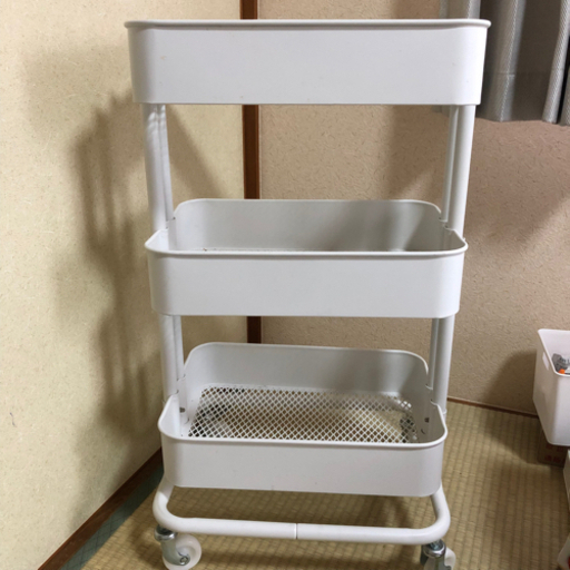 キッチンワゴン ホワイト マット