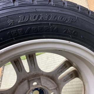 155⁄65R14 4本 バリ山 ダンロップ スタッドレス 冬タイヤ 札幌 北海道