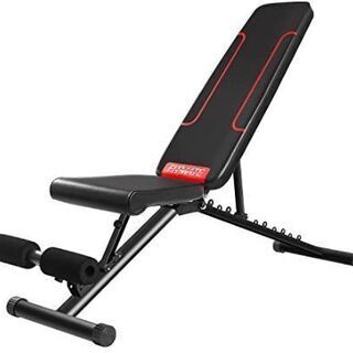 ダンベル30kg2つと折りたたみ式アジャスタブルベンチ、10kgのダンベル1つ