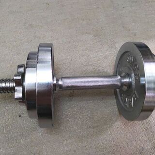 ダンベル30kg2つと折りたたみ式アジャスタブルベンチ、10kgのダンベル1つ