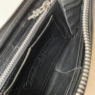 CHROME HEARTS クロムハーツ 財布　REC F ジップ #2 ブラックレザー プレーン ウォレット