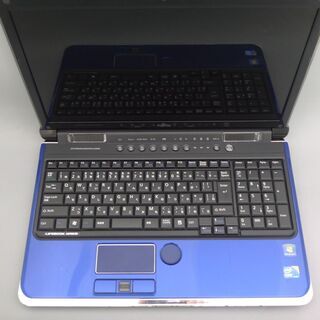 青色 ノートパソコン 中古良品 15.6型ワイド 富士通 AH700/5B Core i5 