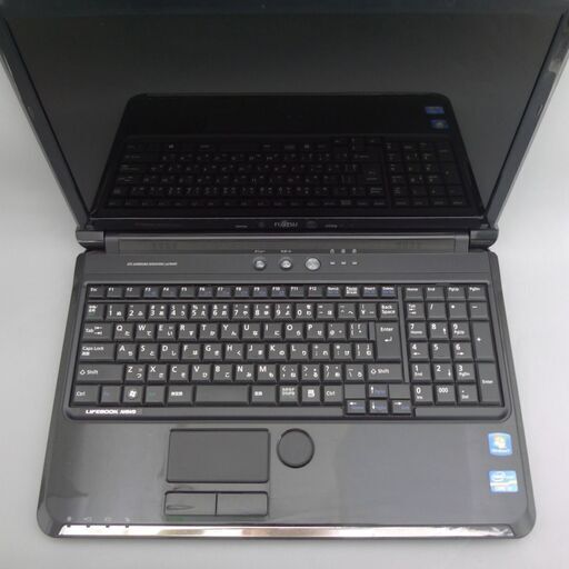 黒色 ノートパソコン 中古良品 15型ワイド 富士通 AH54/D 第2世代 i3 4GB