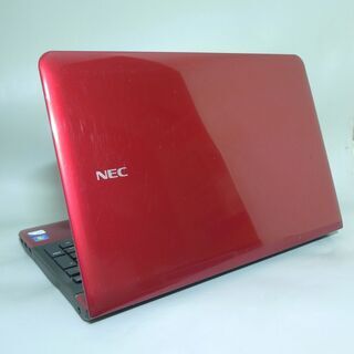 レッド 赤 ノートパソコン 中古良品 15.6型ワイド NEC PC-LS150HS6R