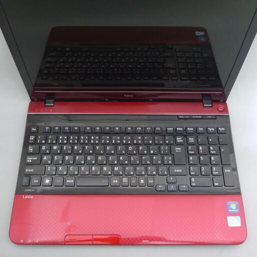 レッド 赤 ノートパソコン 良品 15.6型ワイド NEC PC-LS150HS6R