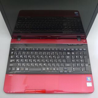 レッド 赤 ノートパソコン 中古良品 15.6型ワイド NEC PC-LS150HS6R