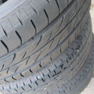 来店取付OK】新品タイヤ&中古アルミセット 155/65R13 軽自動車用