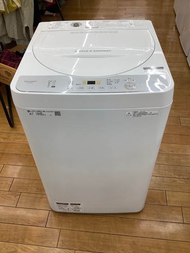 SHARP　シャープ　全自動洗濯機 ES-GE5C-W 2019年製　5.5kg