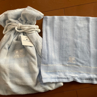 【お譲り先決定】新品未使用 クレージュ タオル巾着＆タオルハンカチ