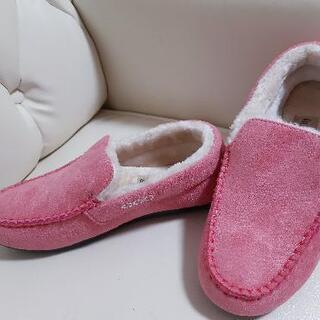 ムートン風なレディース靴/ ピンクS