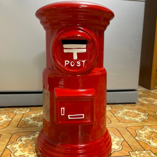郵便ポスト　貯金箱　赤　30cm