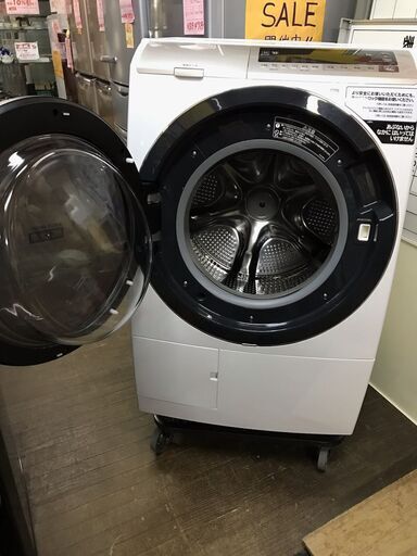 HITACHI 日立　ドラム式洗濯乾燥機　BD-SV110EL　2019年製　左開き　ヒートリサイクル 風アイロン ビッグドラム