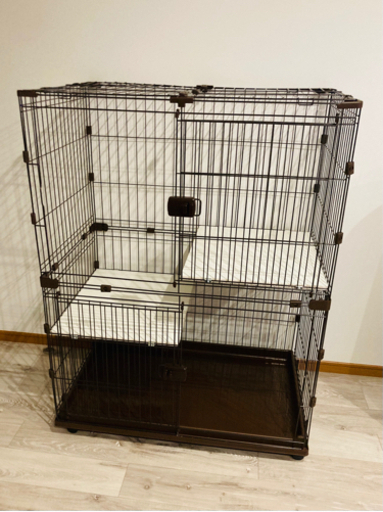 (引渡し予定)美品　アイリス　コンビネーションサークル　猫　2段　ケージ　ゲージ