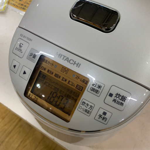 4/3 値下げ⭐️美品⭐️2019年製 HITACHI 5.5合 圧力スチームIH 炊飯器 RZ-BV100M 日本製 日立