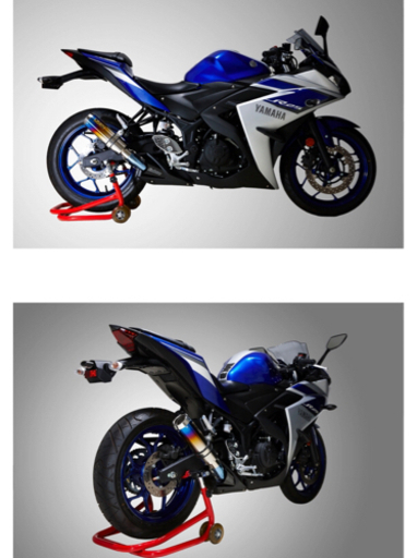 JMCA/政府認証品YZF-R3.R25スリップオンショートマフラー AKRAPOVIC