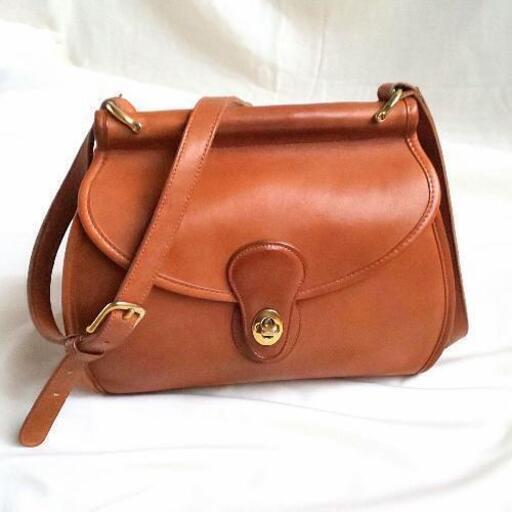 COACH オールドコーチショルダーバッグ ターンロック ブラウン キャメル
