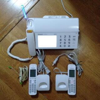 パナソニックコードレス電話機子機2台付きホワイト