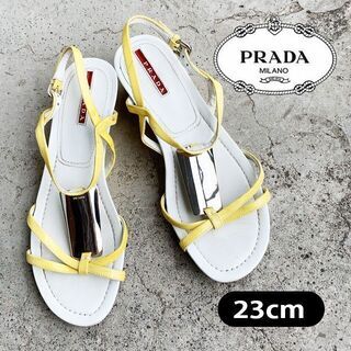 【ネット決済・配送可】【 PRADA 】プラダ　約23cm サンダル