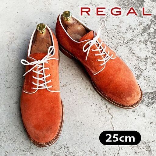 激安の 【 REGAL 】リーガル　25cm パイピング スエード シューズ 靴