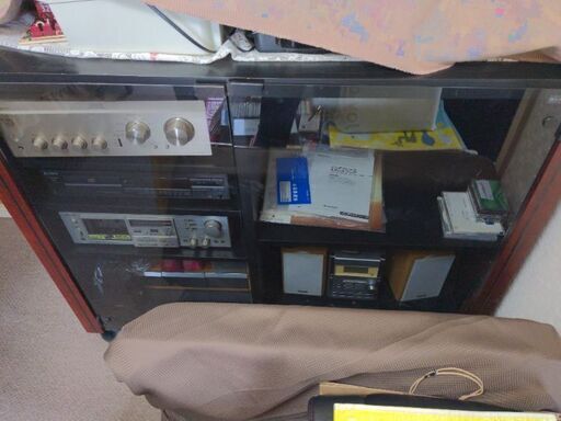 アンプ　CDプレーヤー　カセットプレーヤー　オーディオラック