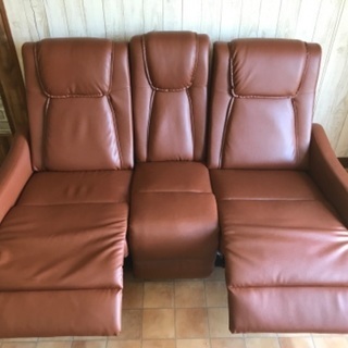 (取引終了しました)電動リクライニングソファ 3人掛け   