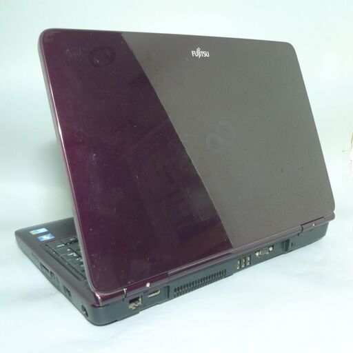 あずき色 ノートパソコン 中古良品 15.6型ワイド FUJITSU 富士通 AH550