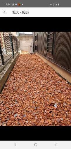 瓦チップ1トン、オレンジ、送料無料