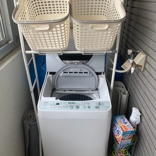 【ネット決済】洗濯機　+ ラック&バスケット
