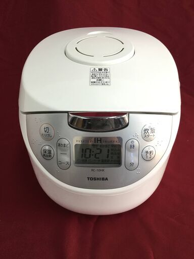 美品] TOSHIBA IHジャー炊飯器 RC-10HK 動作品 5.5合炊き ホワイト