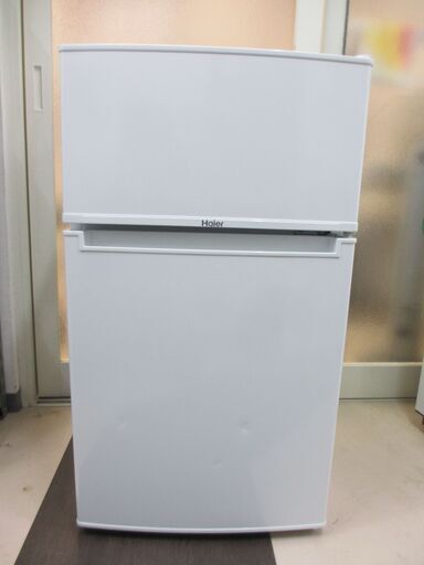 （12/8 終 ＡＳ）2018年製　ハイアール　冷凍冷蔵庫　JR-N85B　2ドア　ホワイト　85L　菊MZ