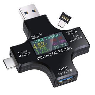 D290 テスター USB電圧電流電力チェッカー TypeC,U...
