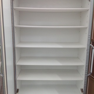 ホワイト 木製 ダンパー式引出し 食器棚【9650017】