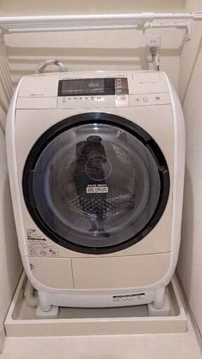 【譲り先決定】値下げ!　美品　日立電気洗濯乾燥機　9.0kg　HITACHI　BD-V3700