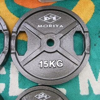モリヤ プレート 15kg×2枚&7.5kg×2枚 計45kg ダンベル バーベル 28mm用 - スポーツ
