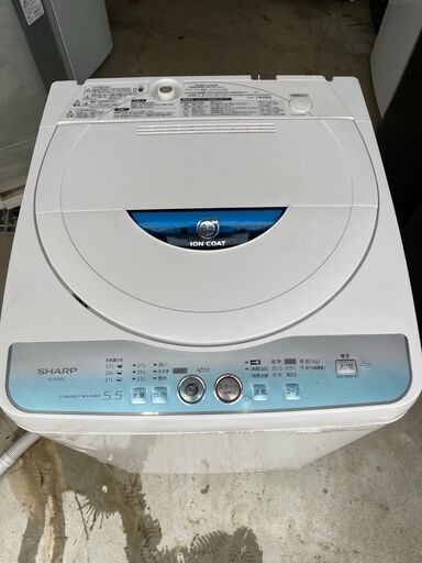 ネット決済可■当日翌日配送可■都内近郊無料で配送、設置いたします■2012年製　洗濯機　シャープ　ES-GE55L 5.5キロ■SH04
