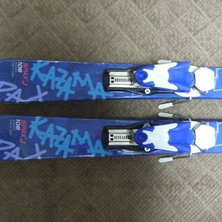KAZAMA カザマ SPAXJ ジュニア スキー板106cm ストック ビンディング