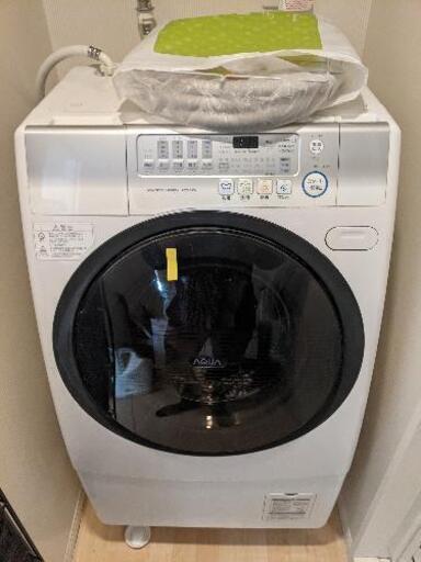 AQUA アクア AQW-D500-L-W [ななめ型ドラム式洗濯乾燥機（9kg)左開き