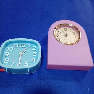 水色覚まし時計と紫置き時計(引渡し決定いたしました)